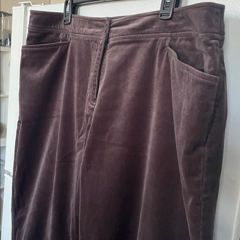 Eileen Fisher Women’s XL Plus Versatile‎ Deep Brown Purple Pant - Picture 10 of 14